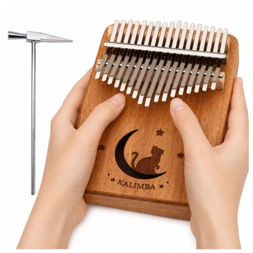 Kalimba – 17 klavišų medinis muzikos instrumentas su priedais