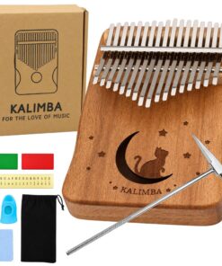 Kalimba – 17 klavišų medinis muzikos instrumentas su priedais