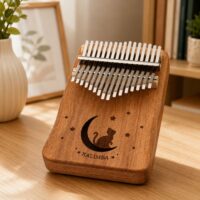 Kalimba – 17 klavišų medinis muzikos instrumentas su priedais