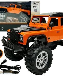 Land Rover Defender R/C 1:14 oranžinis
