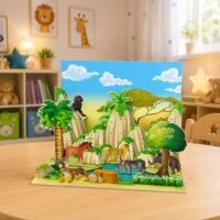 Laukiniai gyvūnai – 3D parko rinkinys
