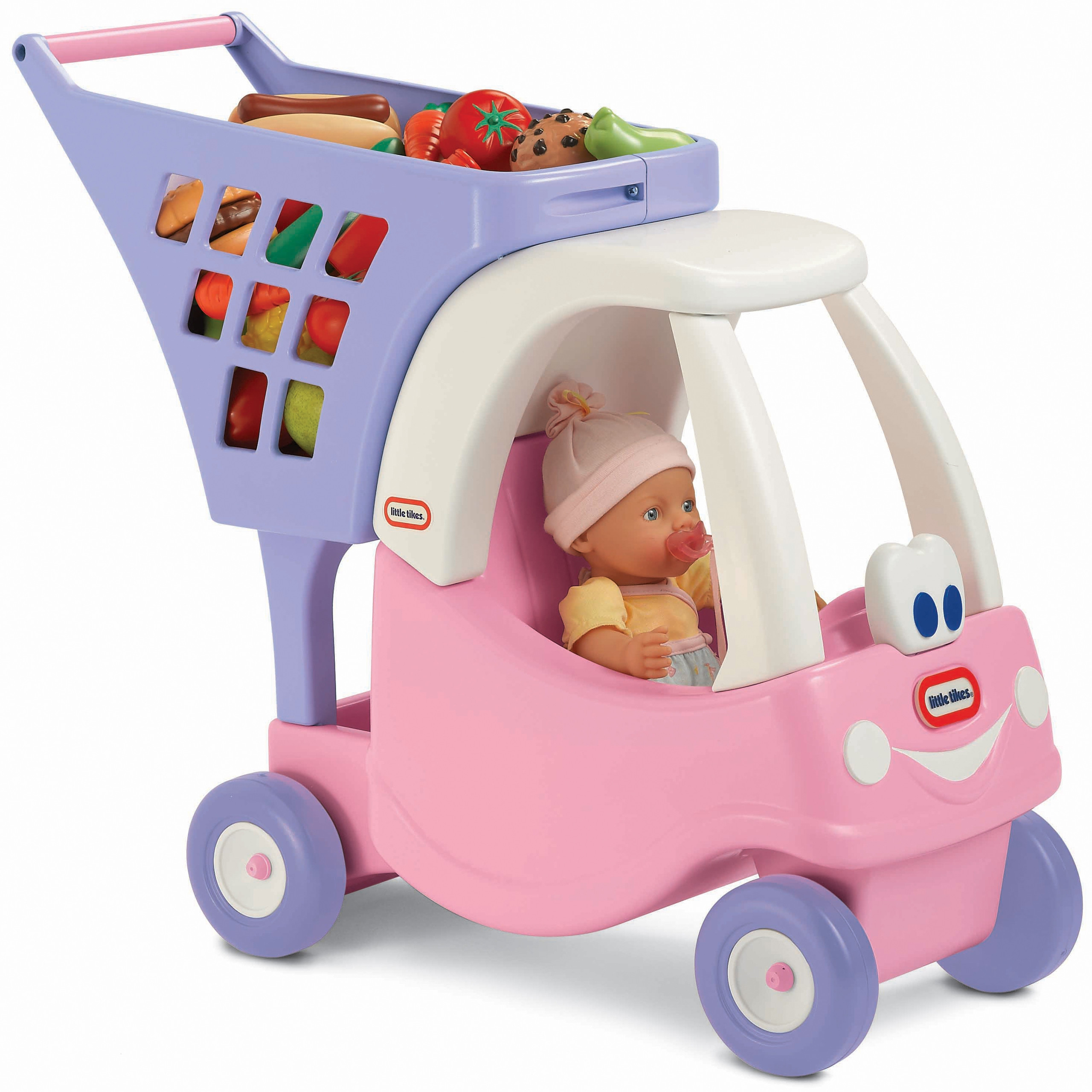 Little Tikes „Cozy Coupe“ rožinis pirkinių vežimėlis Little Tikes „Cozy Coupe“ rožinis pirkinių vežimėlis