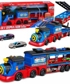 Lokomotyvas–transporteris su automobiliais