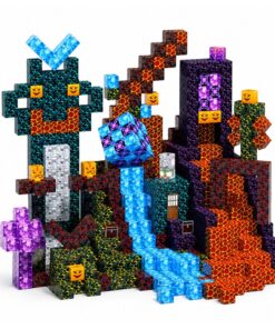 Magnetiniai Pixel juodojo pasaulio 100 vnt. STEM konstruktoriaus blokeliai