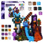 Magnetiniai Pixel juodojo pasaulio 100 vnt. STEM konstruktoriaus blokeliai