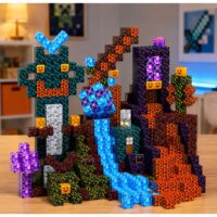 Magnetiniai Pixel juodojo pasaulio 100 vnt. STEM konstruktoriaus blokeliai