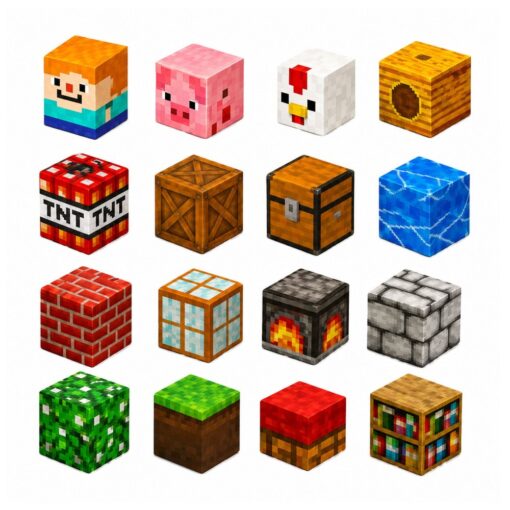 Magnetiniai Pixel kubelių 100 vnt. konstruktoriaus blokeliai