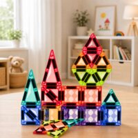 Magnetiniai spalvoti paneliai – 24 dalių konstravimo rinkinys