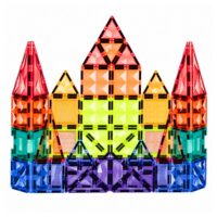 Magnetiniai spalvotų panelių 73 vnt. konstruktoriaus blokeliai