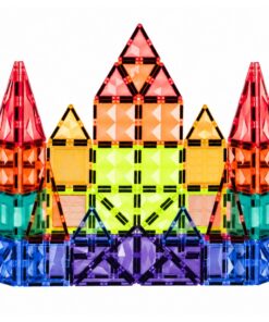 Magnetiniai spalvotų panelių 73 vnt. konstruktoriaus blokeliai