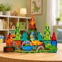 Magnetinių blokelių rinkinys – Dinozaurai