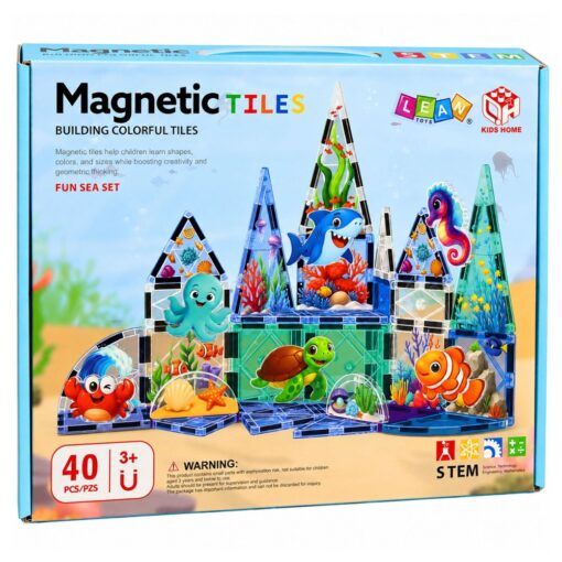 Magnetinių blokelių rinkinys – Jūrų gyvūnai (STEM)