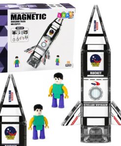 Magnetinių blokelių rinkinys – Kosminė raketa