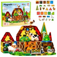 Magnetinių blokelių rinkinys – Ūkio gyvūnai