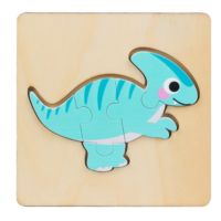 Puidust dinosauruste pusled &ndash; 11 &times; 11 cm