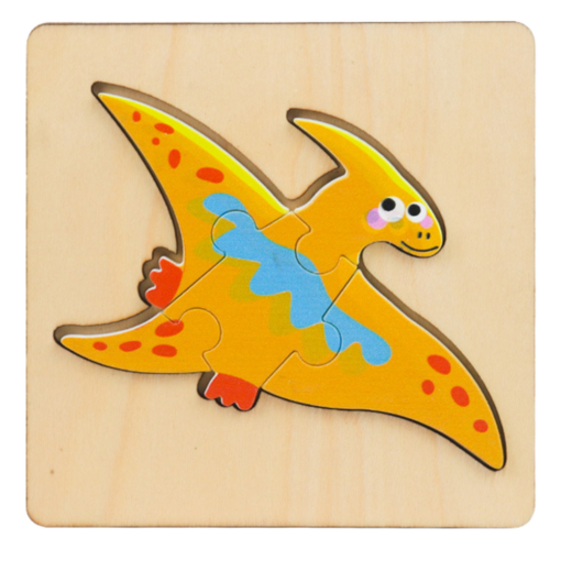 Puidust dinosauruste pusled &ndash; 11 &times; 11 cm
