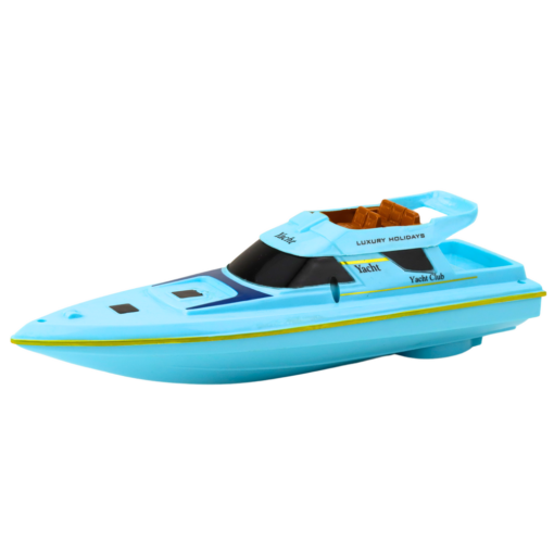 Mėlyna plūduriuojanti motorinė valtis – 28 cm