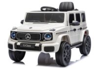 Mercedes G 4&times;4 24V 2580 valge akutoitel lastele m&otilde;eldud auto