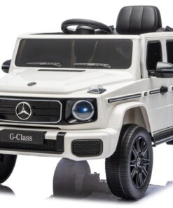 Mercedes G 4×4 24V 2580 baltas akumuliatorinis automobilis vaikams
