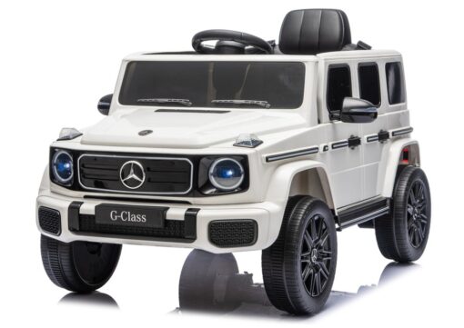 Mercedes G 4×4 24V 2580 baltas akumuliatorinis automobilis vaikams