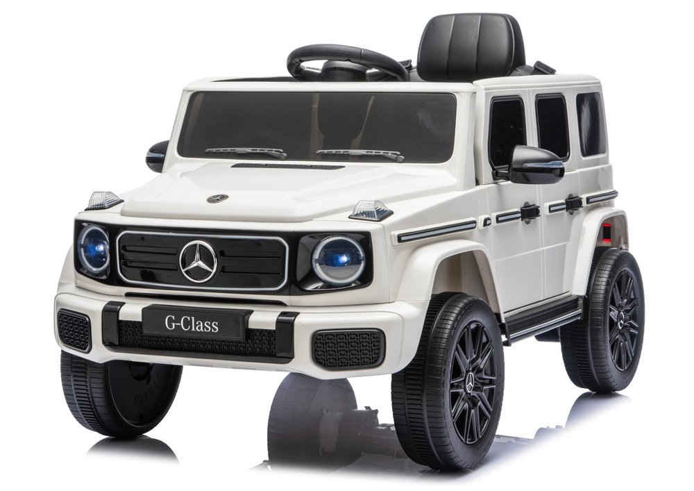 Mercedes G 4×4 24V 2580 baltas akumuliatorinis automobilis vaikams