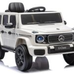 Mercedes G 4×4 24V 2580 baltas akumuliatorinis automobilis vaikams