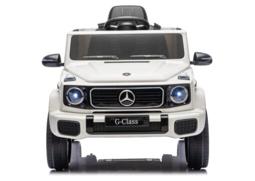 Mercedes G 4×4 24V 2580 baltas akumuliatorinis automobilis vaikams
