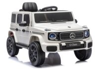 Mercedes G 4×4 24V 2580 baltas akumuliatorinis automobilis vaikams