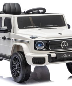 Mercedes G 4×4 24V 2580 baltas akumuliatorinis automobilis vaikams