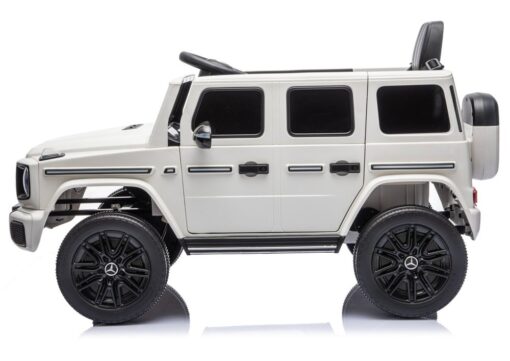 Mercedes G 4×4 24V 2580 baltas akumuliatorinis automobilis vaikams