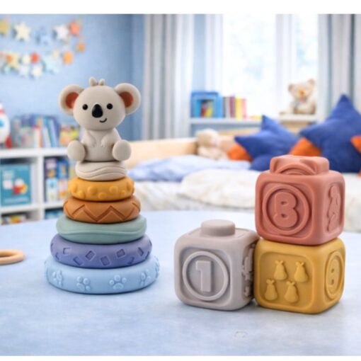 Montessori koalos sensorinė bokšto piramidė – 13 dalių