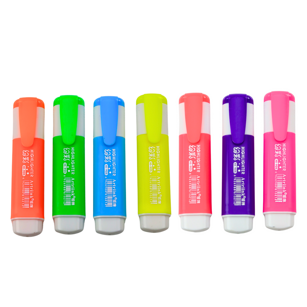 Neoninių teksto žymeklių rinkinys – 7 spalvos