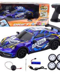 Nuotoliniu būdu valdomas sportinis automobilis su drifto funkcija