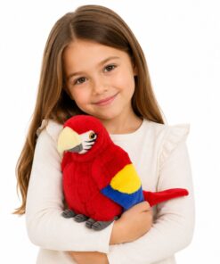Pliušinis raudonasis ara papūgėlis – 24 cm