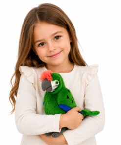 Pliušinis žalias papūgėlis – egzotinis paukštis