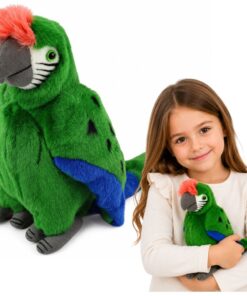Pliušinis žalias papūgėlis – egzotinis paukštis