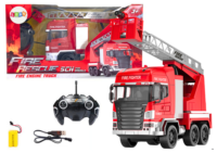 RC gaisrinės automobilis su bokšteliu – vandens purškimas
