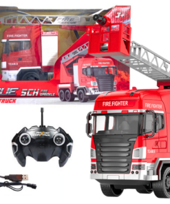 RC gaisrinės automobilis su bokšteliu – vandens purškimas