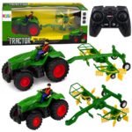 RC traktorius su grėbliu ir ūkininku 1:24