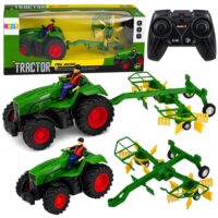 RC traktorius su grėbliu ir ūkininku 1:24