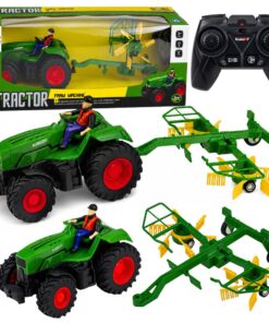 RC traktorius su grėbliu ir ūkininku 1:24
