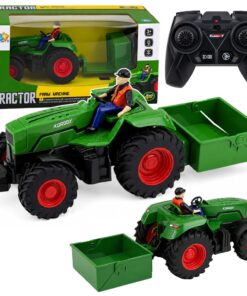 RC traktorius su krovininiu priekabos konteineriu 1:24
