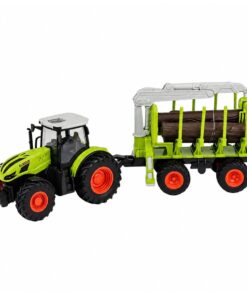 RC traktorius su miško priekaba ir rąstų griebtuvu 1:24