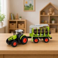 RC traktorius su miško priekaba ir rąstų griebtuvu 1:24