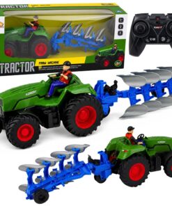 RC traktorius su plūgu ir ūkininku 1:24