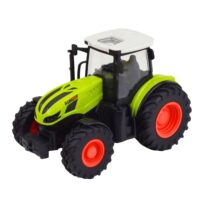 RC ūkinis traktorius su priekaba ir šieno rulonais 1:24