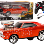 Raudonas 1:18 drifto automobilis su 360° posūkiais