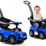 SPORT CAR mėlyna paspirtuko mašinėlė vaikams