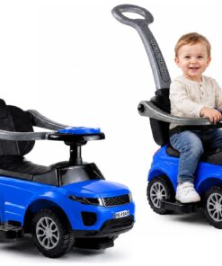 SPORT CAR mėlyna paspirtuko mašinėlė vaikams