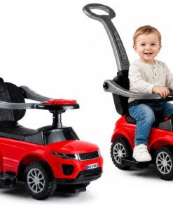 SPORT CAR raudonas paspirtukas–mašinėlė vaikams